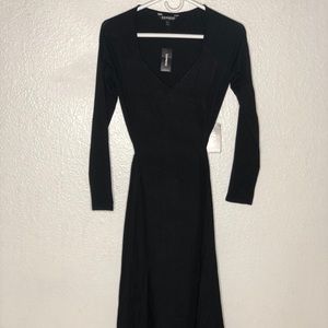 Black long sleeve express dress